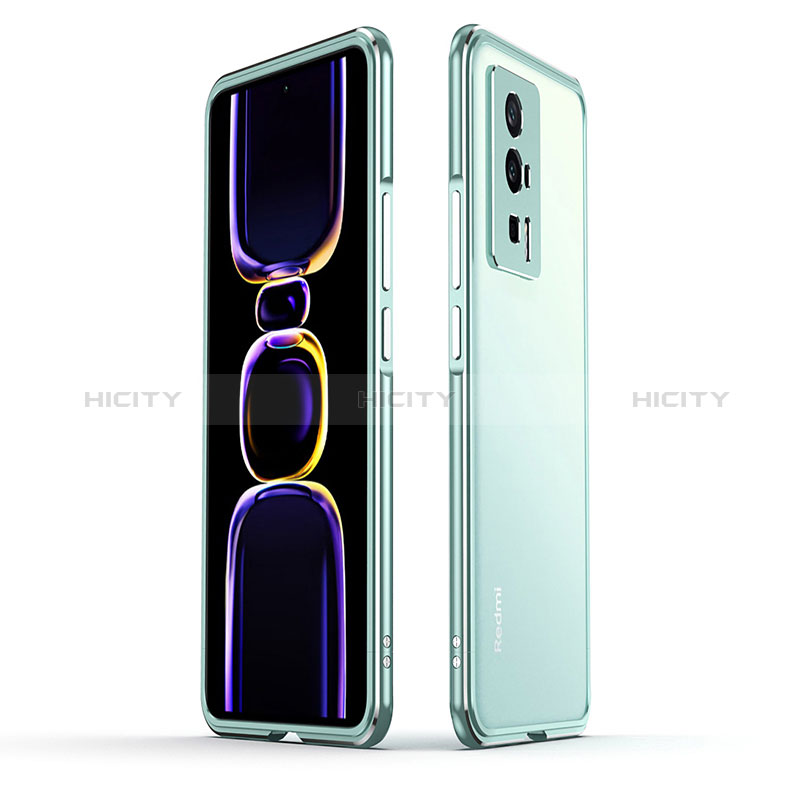 Coque Bumper Luxe Aluminum Metal Etui pour Xiaomi Redmi K60 Pro 5G Vert Plus