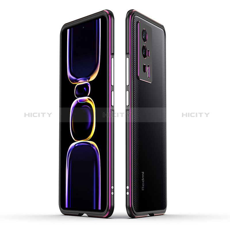 Coque Bumper Luxe Aluminum Metal Etui pour Xiaomi Redmi K60 Pro 5G Violet Plus