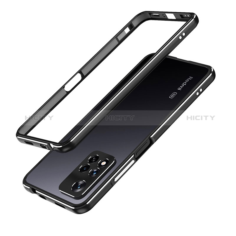 Coque Bumper Luxe Aluminum Metal Etui pour Xiaomi Redmi Note 11 Pro+ Plus 5G Noir Plus