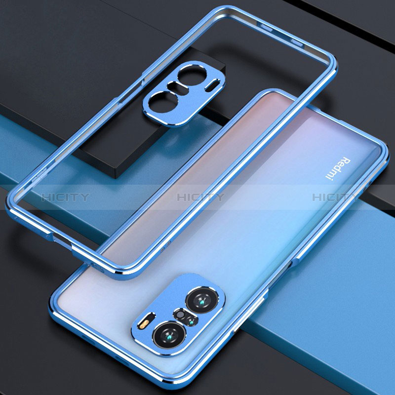 Coque Bumper Luxe Aluminum Metal Etui S01 pour Xiaomi Mi 11i 5G Bleu Plus