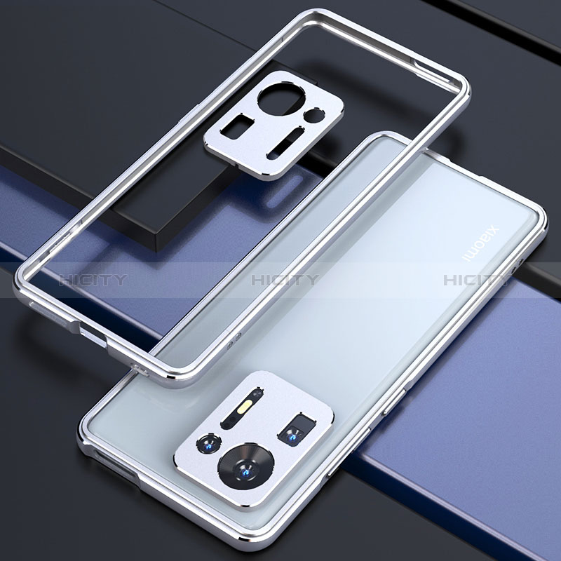 Coque Bumper Luxe Aluminum Metal Etui S01 pour Xiaomi Mi Mix 4 5G Argent Plus