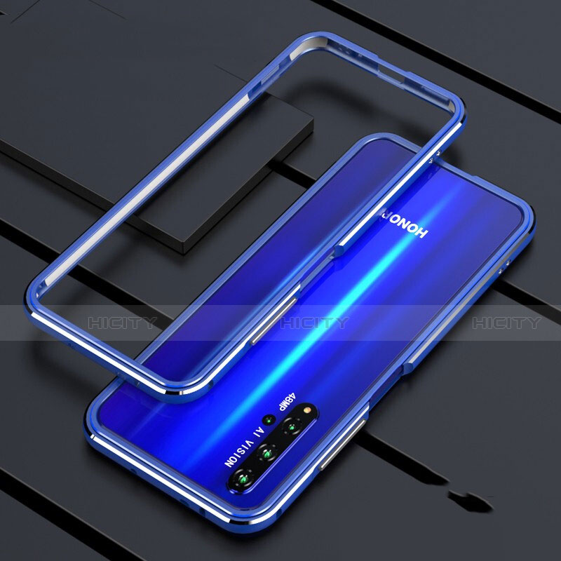 Coque Bumper Luxe Aluminum Metal Etui T01 pour Huawei Honor 20S Bleu Plus