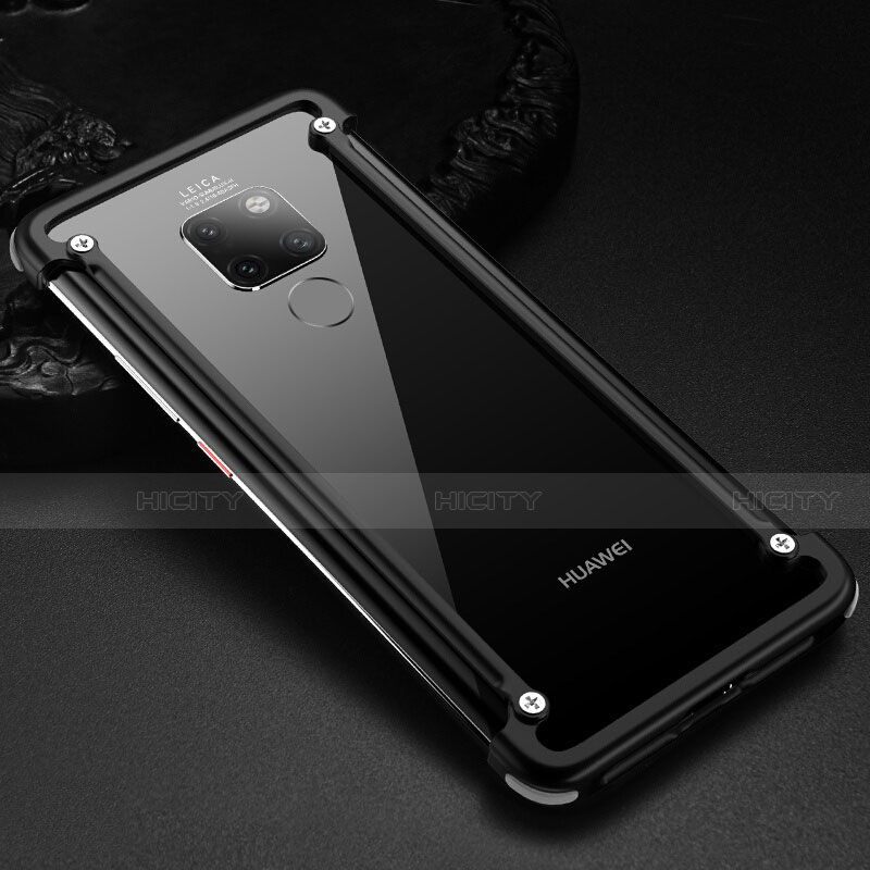 Coque Bumper Luxe Aluminum Metal Etui T01 pour Huawei Mate 20 X 5G Noir Plus