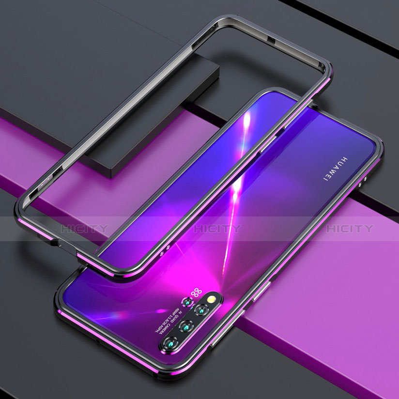 Coque Bumper Luxe Aluminum Metal Etui T01 pour Huawei Nova 5 Pro Violet Plus