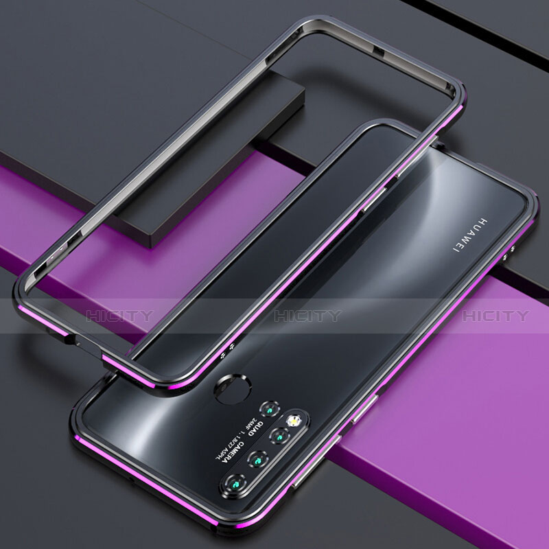 Coque Bumper Luxe Aluminum Metal Etui T01 pour Huawei Nova 5i Violet Plus