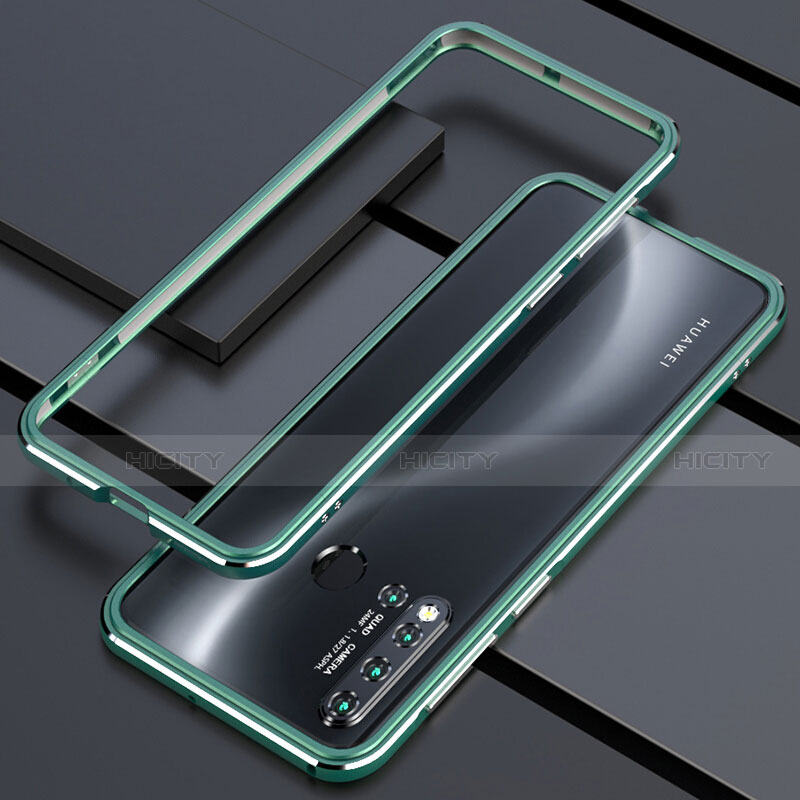 Coque Bumper Luxe Aluminum Metal Etui T01 pour Huawei P20 Lite (2019) Vert Plus