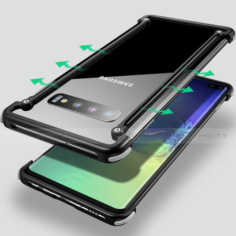 Coque Bumper Luxe Aluminum Metal Etui T01 pour Samsung Galaxy S10 Plus Plus