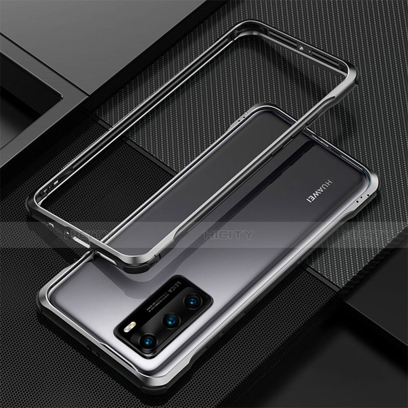 Coque Bumper Luxe Aluminum Metal Etui T04 pour Huawei P40 Noir Plus