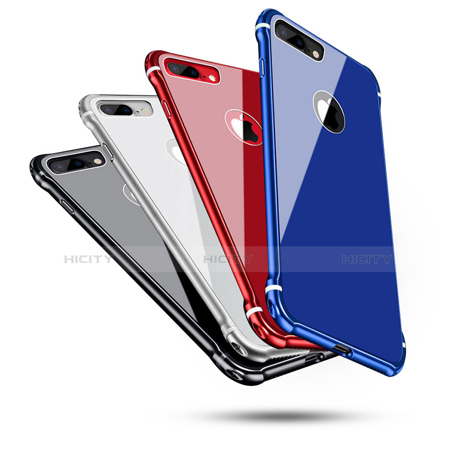 Coque Bumper Luxe Aluminum Metal Miroir Housse Etui M01 pour Apple iPhone 8 Plus Plus