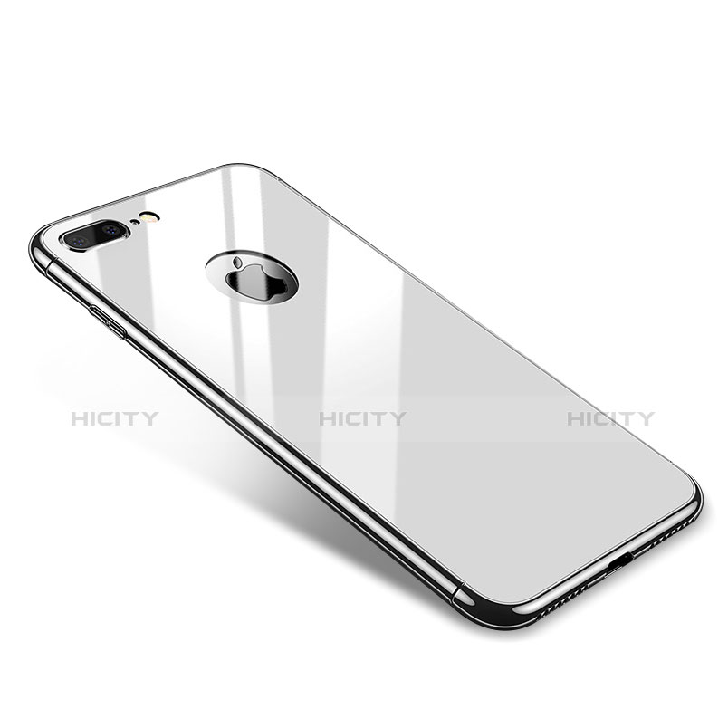 Coque Bumper Luxe Aluminum Metal Miroir Housse Etui pour Apple iPhone 7 Plus Blanc Plus