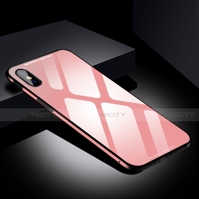 Coque Bumper Luxe Aluminum Metal Miroir Housse Etui S01 pour Apple iPhone X Plus