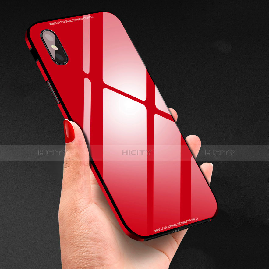 Coque Bumper Luxe Aluminum Metal Miroir Housse Etui S01 pour Apple iPhone X Plus