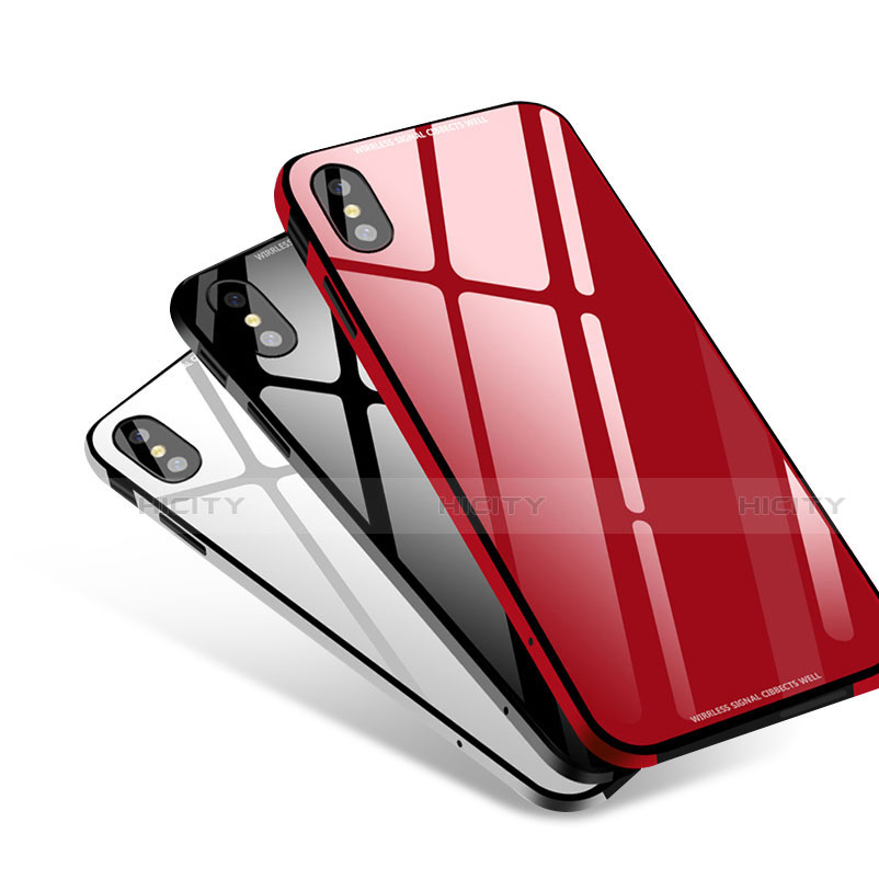 Coque Bumper Luxe Aluminum Metal Miroir Housse Etui S01 pour Apple iPhone Xs Plus