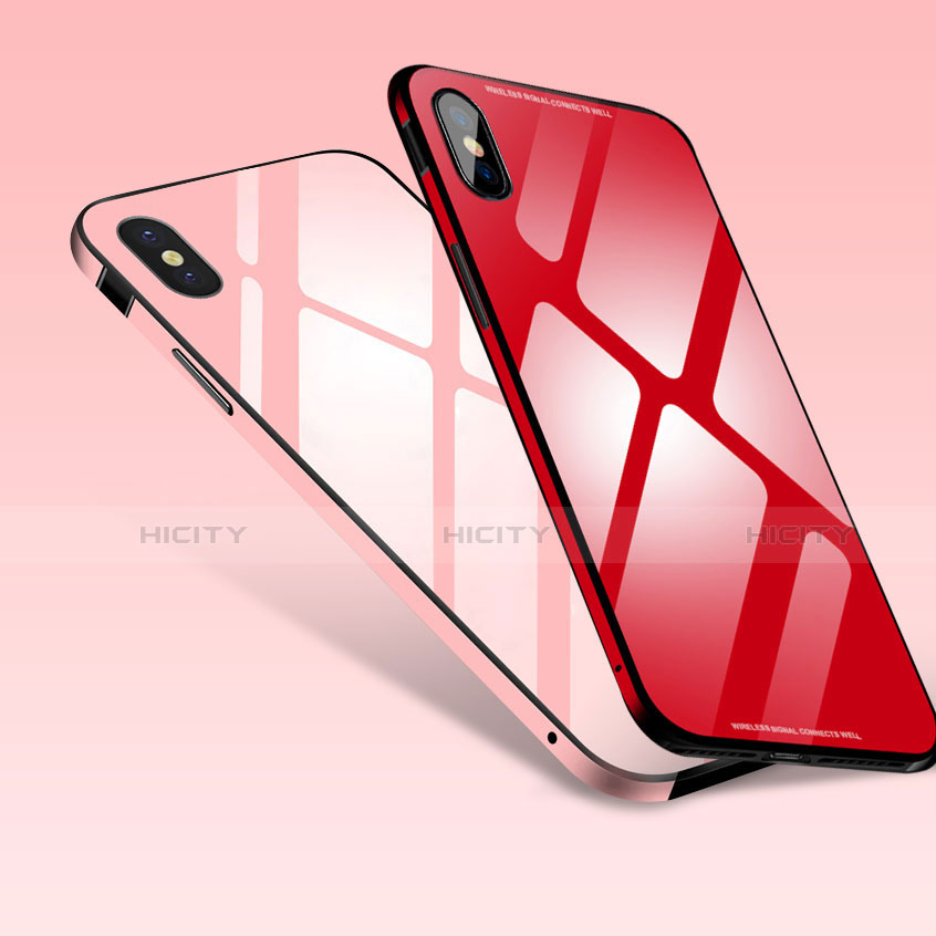 Coque Bumper Luxe Aluminum Metal Miroir Housse Etui S01 pour Apple iPhone Xs Plus