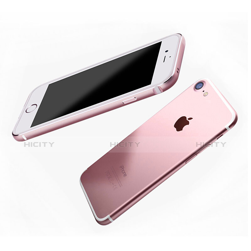Coque Bumper Luxe Aluminum Metal pour Apple iPhone 7 Or Rose Plus