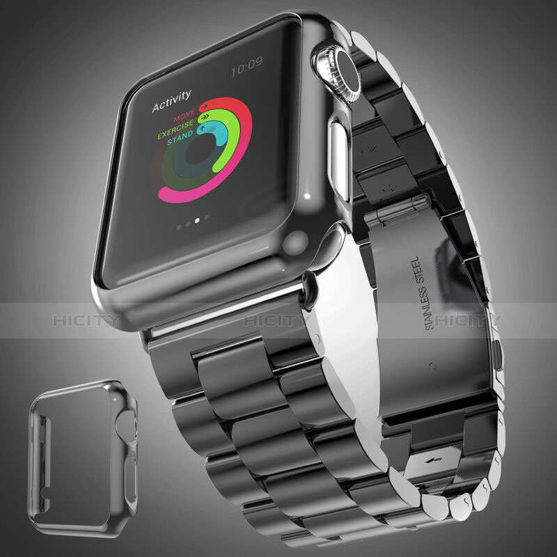 Coque Bumper Luxe Aluminum Metal pour Apple iWatch 3 42mm Gris Plus