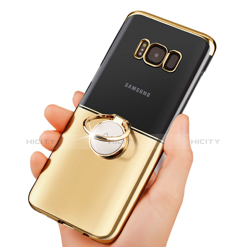 Coque Bumper Luxe Metal et Plastique avec Support Bague Anneau Aimante pour Samsung Galaxy S8 Plus Or Plus