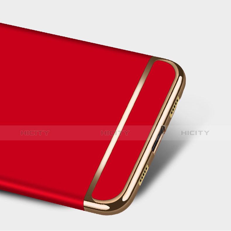 Coque Bumper Luxe Metal et Plastique avec Support Bague Anneau pour Huawei G9 Lite Rouge Plus