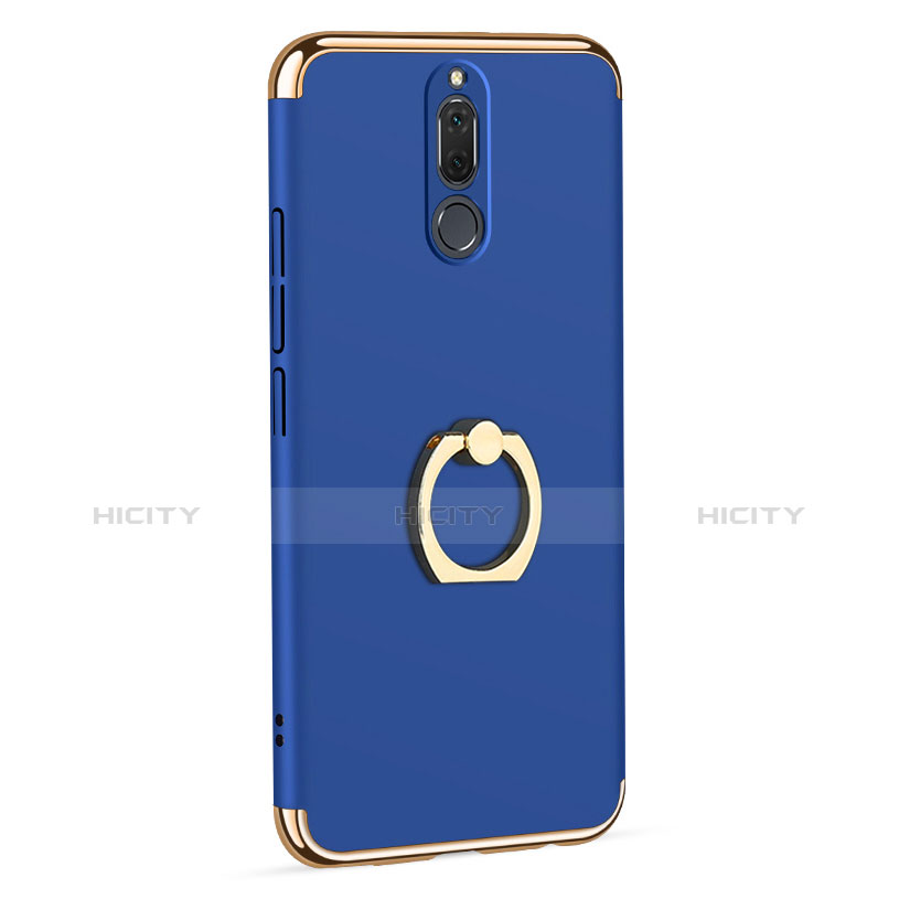 Coque Bumper Luxe Metal et Plastique avec Support Bague Anneau pour Huawei Maimang 6 Bleu Plus