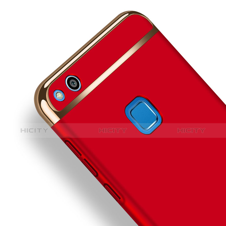 Coque Bumper Luxe Metal et Plastique avec Support Bague Anneau pour Huawei Nova Lite Rouge Plus