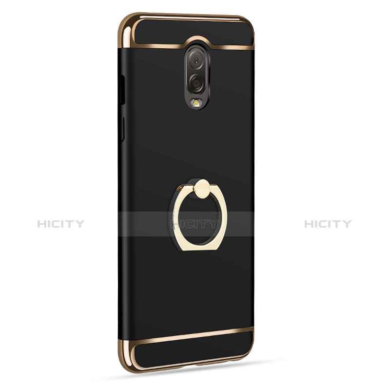 Coque Bumper Luxe Metal et Plastique avec Support Bague Anneau pour Samsung Galaxy J7 Plus Noir Plus