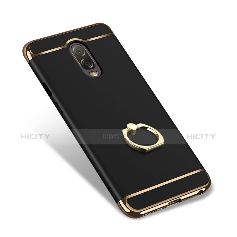 Coque Bumper Luxe Metal et Plastique avec Support Bague Anneau pour Samsung Galaxy J7 Plus Noir Plus