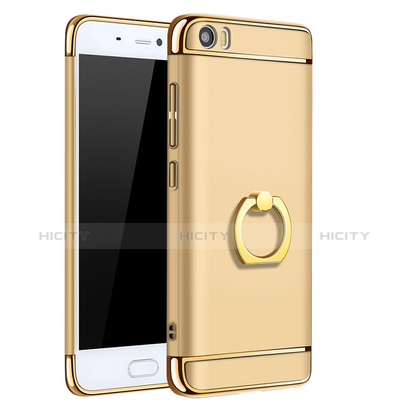 Coque Bumper Luxe Metal et Plastique avec Support Bague Anneau pour Xiaomi Mi 5 Or Plus