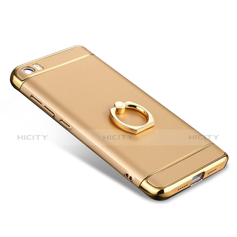 Coque Bumper Luxe Metal et Plastique avec Support Bague Anneau pour Xiaomi Mi 5 Or Plus