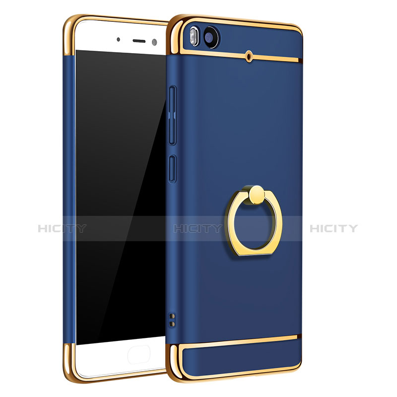 Coque Bumper Luxe Metal et Plastique avec Support Bague Anneau pour Xiaomi Mi 5S Bleu Plus