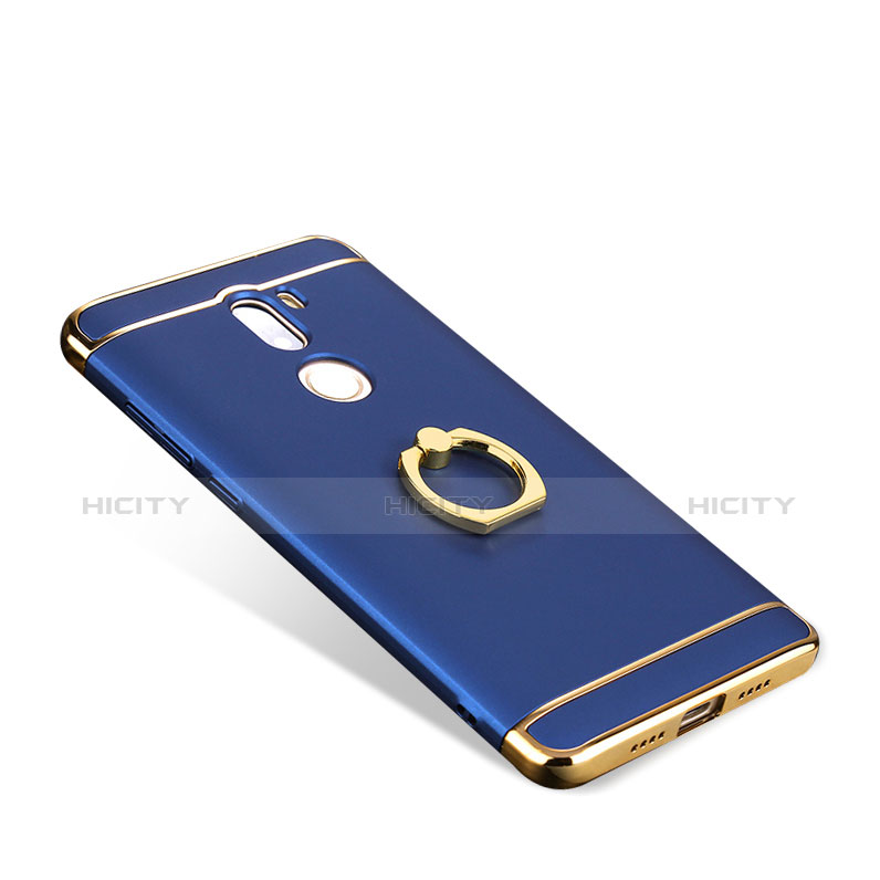 Coque Bumper Luxe Metal et Plastique avec Support Bague Anneau pour Xiaomi Mi 5S Plus Bleu Plus