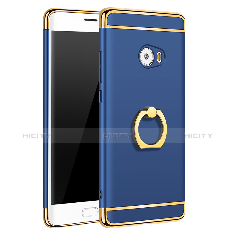 Coque Bumper Luxe Metal et Plastique avec Support Bague Anneau pour Xiaomi Mi Note 2 Bleu Plus