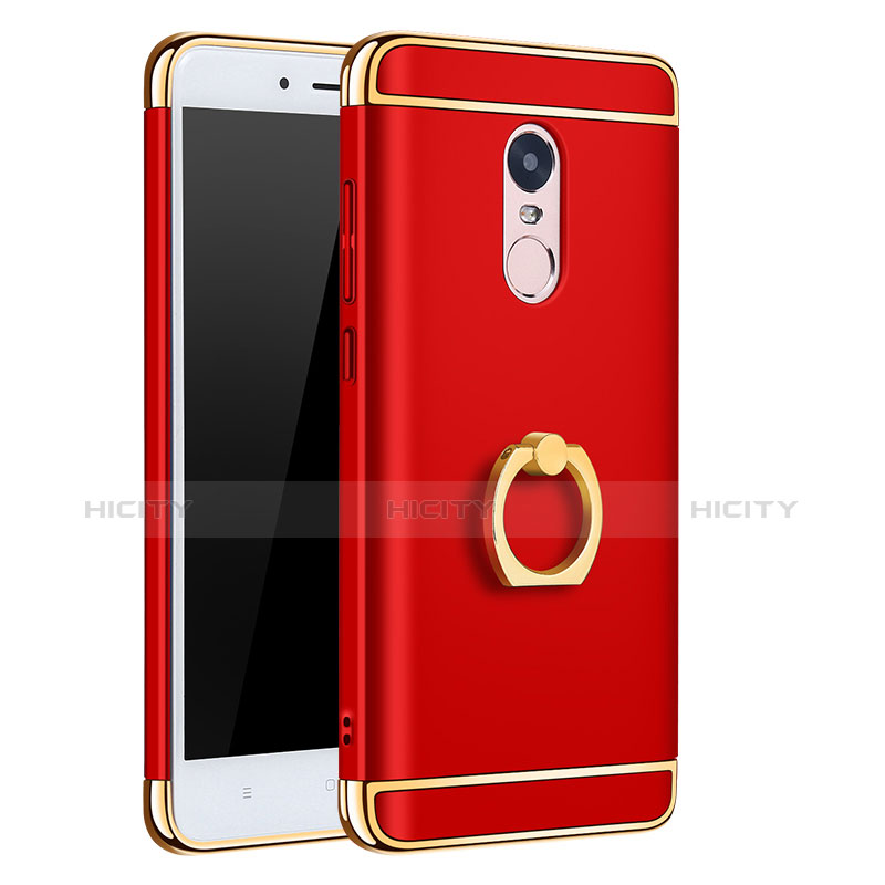 Coque Bumper Luxe Metal et Plastique avec Support Bague Anneau pour Xiaomi Redmi Note 4X Rouge Plus