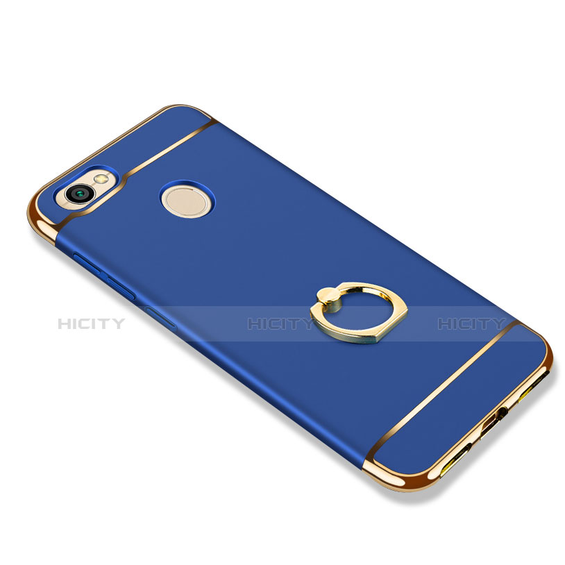 Coque Bumper Luxe Metal et Plastique avec Support Bague Anneau pour Xiaomi Redmi Note 5A High Edition Bleu Plus