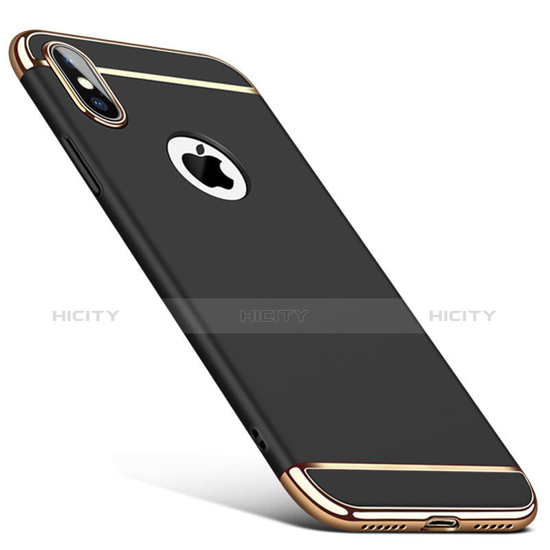 Coque Bumper Luxe Metal et Plastique C01 pour Apple iPhone Xs Max Noir Plus