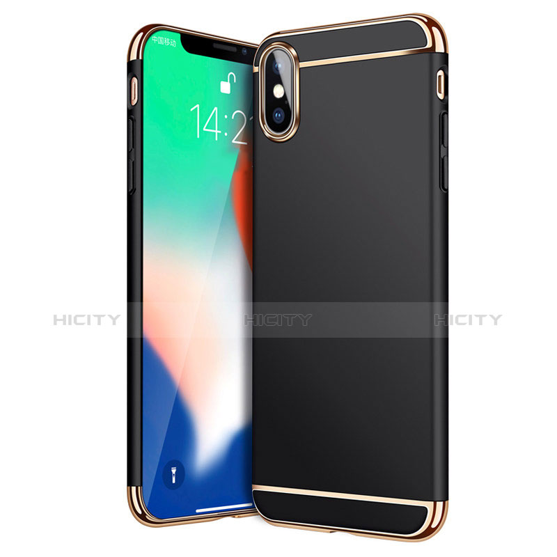 Coque Bumper Luxe Metal et Plastique C02 pour Apple iPhone Xs Noir Plus