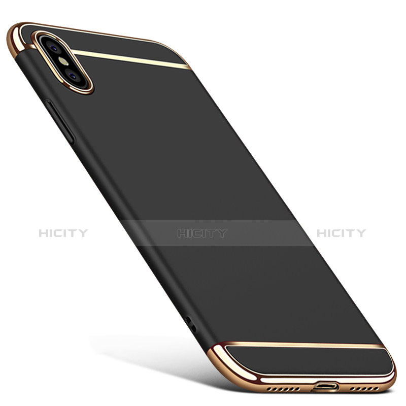 Coque Bumper Luxe Metal et Plastique C02 pour Apple iPhone Xs Noir Plus