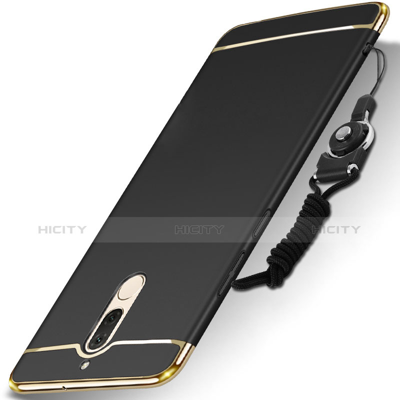 Coque Bumper Luxe Metal et Plastique Etui Housse avec Laniere pour Huawei Rhone Plus