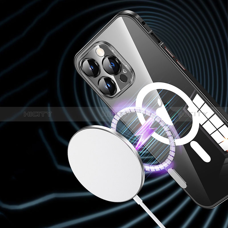 Coque Bumper Luxe Metal et Plastique Etui Housse avec Mag-Safe Magnetic Magnetique JL1 pour Apple iPhone 14 Pro Plus