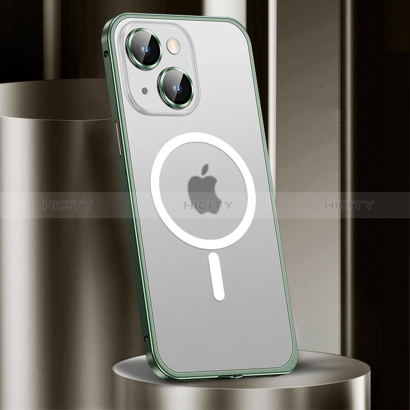 Coque Bumper Luxe Metal et Plastique Etui Housse avec Mag-Safe Magnetic Magnetique JL2 pour Apple iPhone 14 Plus Plus