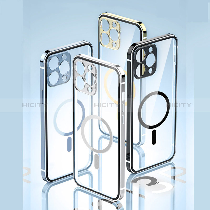 Coque Bumper Luxe Metal et Plastique Etui Housse avec Mag-Safe Magnetic Magnetique JL3 pour Apple iPhone 14 Plus Plus