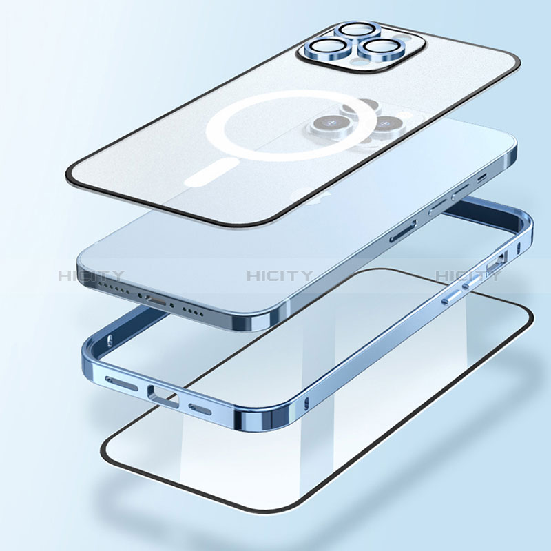 Coque Bumper Luxe Metal et Plastique Etui Housse avec Mag-Safe Magnetic Magnetique LF1 pour Apple iPhone 14 Pro Max Plus