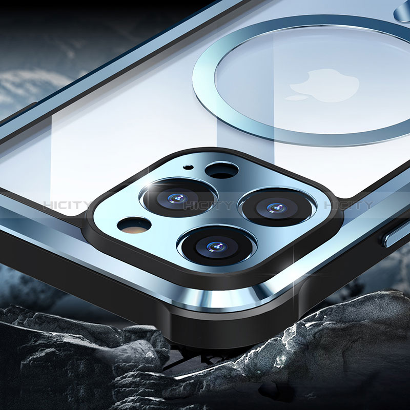 Coque Bumper Luxe Metal et Plastique Etui Housse avec Mag-Safe Magnetic Magnetique LF2 pour Apple iPhone 13 Pro Plus
