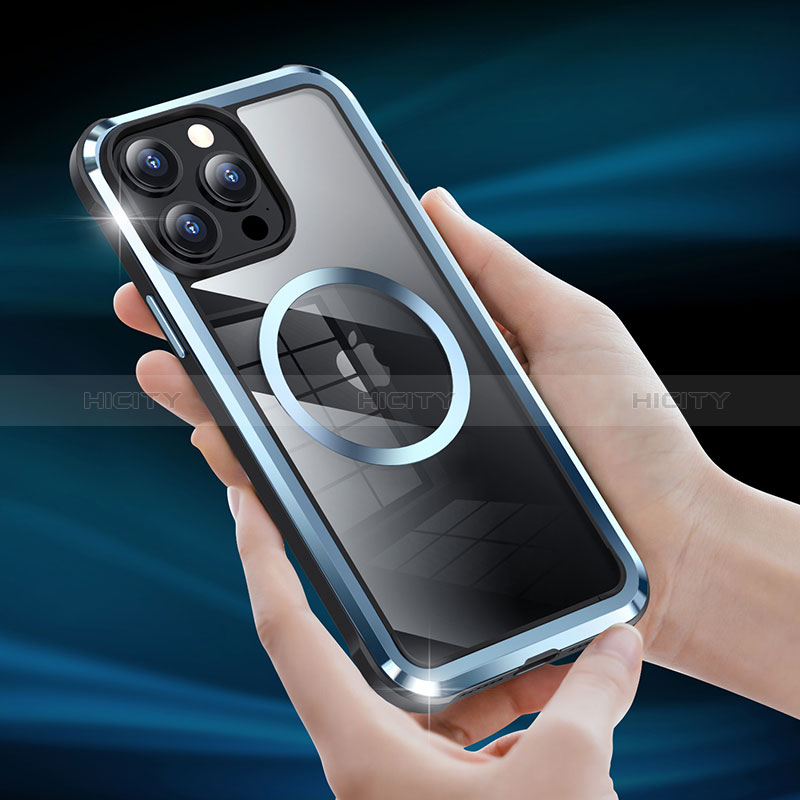 Coque Bumper Luxe Metal et Plastique Etui Housse avec Mag-Safe Magnetic Magnetique LF2 pour Apple iPhone 14 Plus