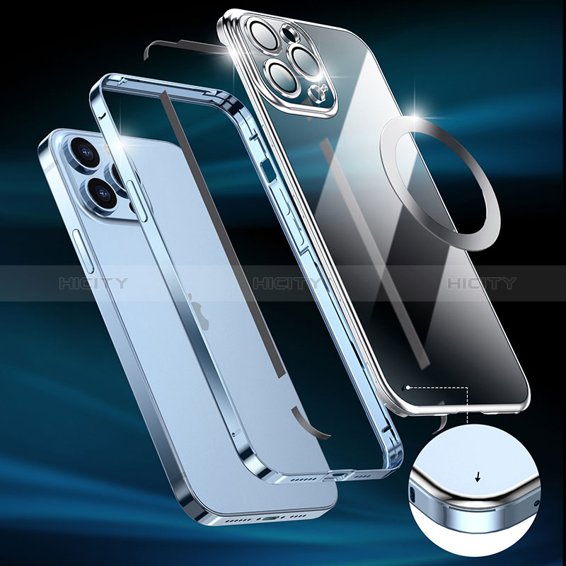 Coque Bumper Luxe Metal et Plastique Etui Housse avec Mag-Safe Magnetic Magnetique LF3 pour Apple iPhone 13 Plus