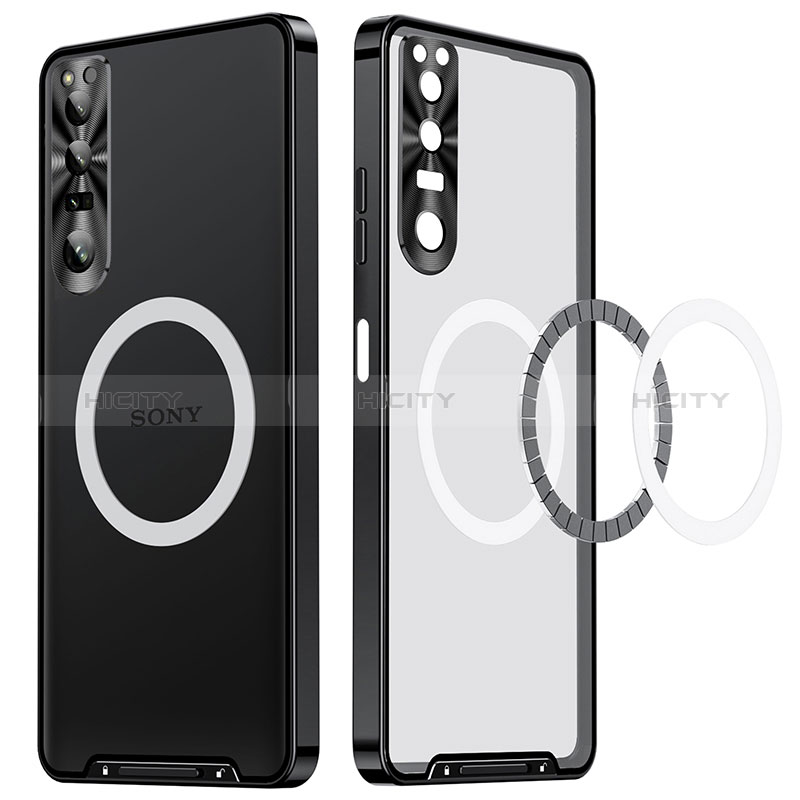 Coque Bumper Luxe Metal et Plastique Etui Housse avec Mag-Safe Magnetic Magnetique LK1 pour Sony Xperia 1 IV Plus