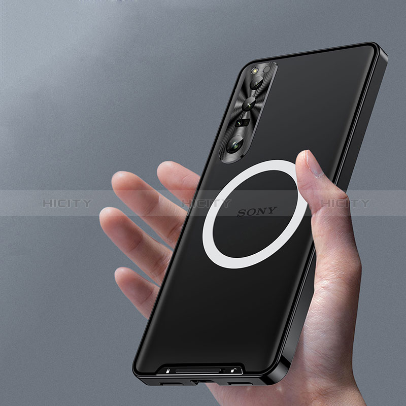 Coque Bumper Luxe Metal et Plastique Etui Housse avec Mag-Safe Magnetic Magnetique LK1 pour Sony Xperia 1 IV Plus