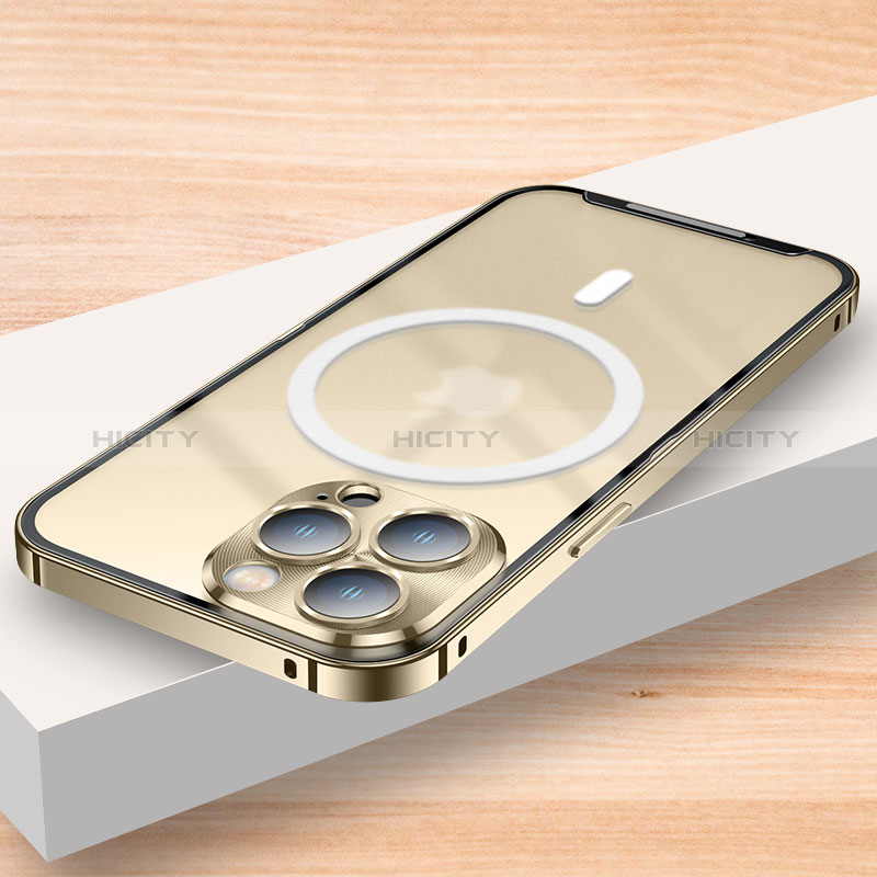 Coque Bumper Luxe Metal et Plastique Etui Housse avec Mag-Safe Magnetic Magnetique LK2 pour Apple iPhone 13 Pro Max Plus