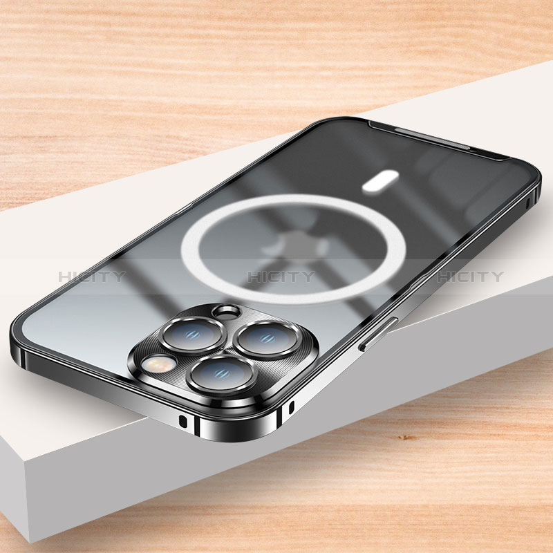 Coque Bumper Luxe Metal et Plastique Etui Housse avec Mag-Safe Magnetic Magnetique LK2 pour Apple iPhone 13 Pro Max Plus