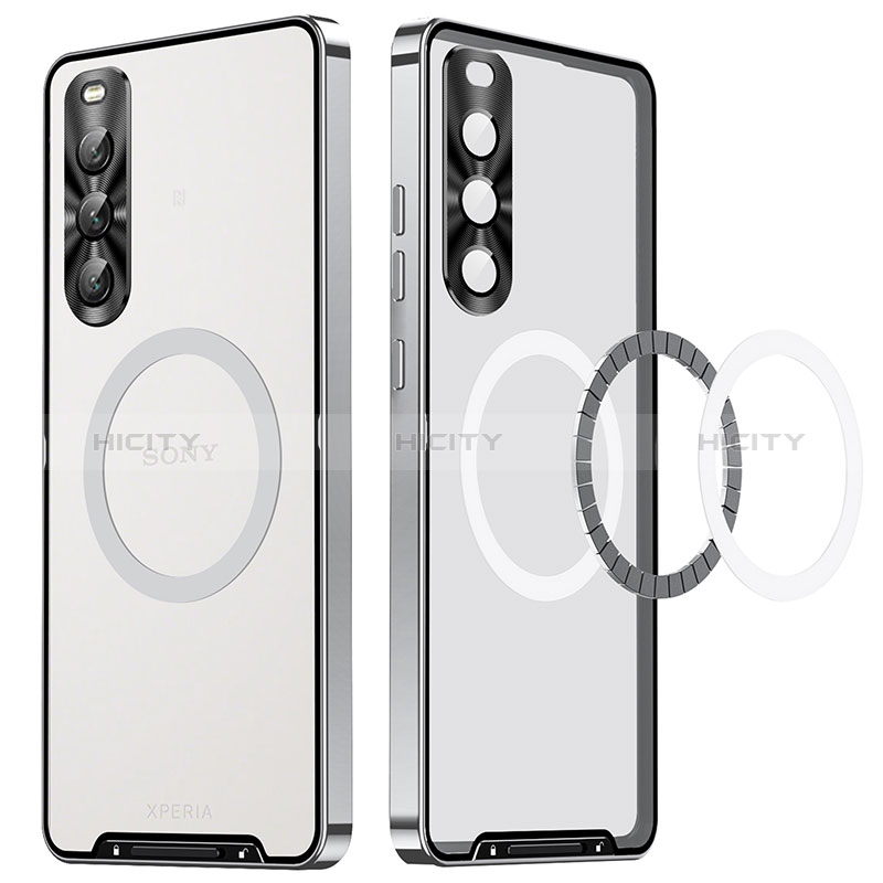 Coque Bumper Luxe Metal et Plastique Etui Housse avec Mag-Safe Magnetic Magnetique LK2 pour Sony Xperia 10 V Plus