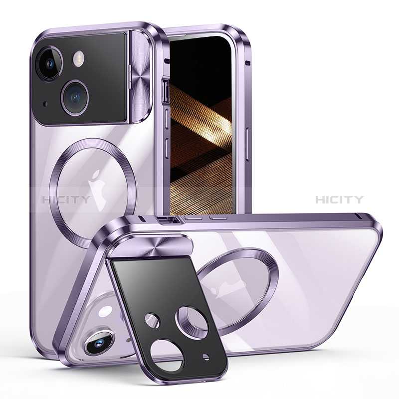 Coque Bumper Luxe Metal et Plastique Etui Housse avec Mag-Safe Magnetic Magnetique LK4 pour Apple iPhone 13 Plus